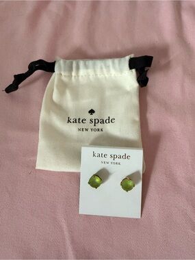 Kate Spade Green and Gold Tone Earrings
